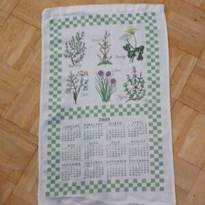 2008 kitchen towel herbal vintage kitchen Linens
